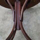 Coffee or round side table, curved wood, original label Ed Auricoste - Cahors (Lot) SB