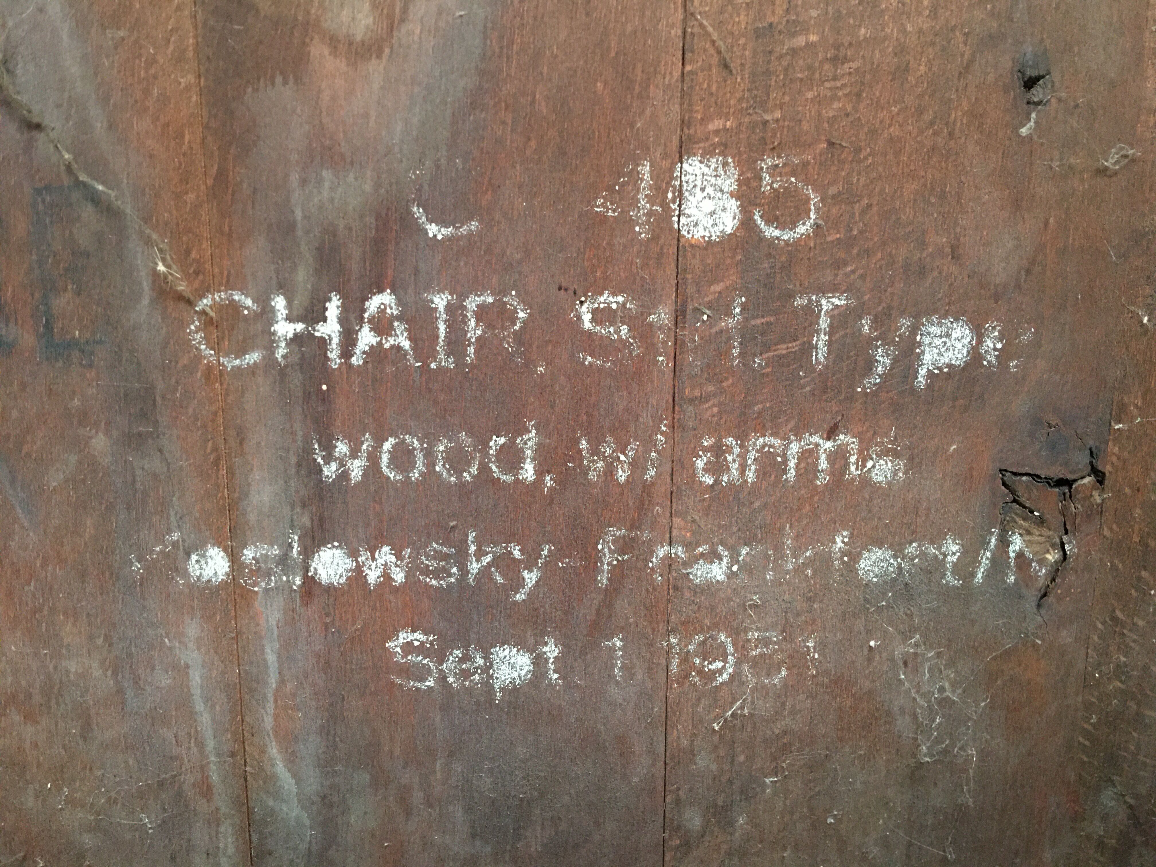 1951 red cedar office armchair