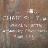 1951 red cedar office armchair