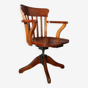 American office chair in natural wood