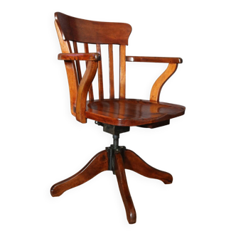 American office chair in natural wood