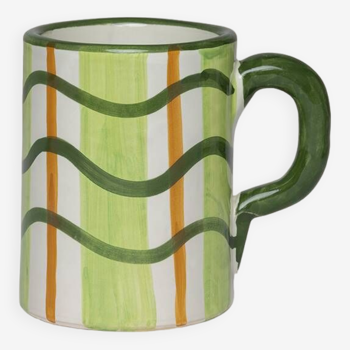 Green Wavy-Lines mug