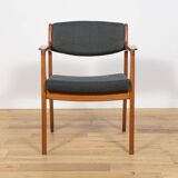 Mid-Century Teak & Leather Armchair by Erik Buck for Ørum Møbelfabrik, Denmark 1960s