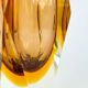 Faceted Murano Sommerso amber vase