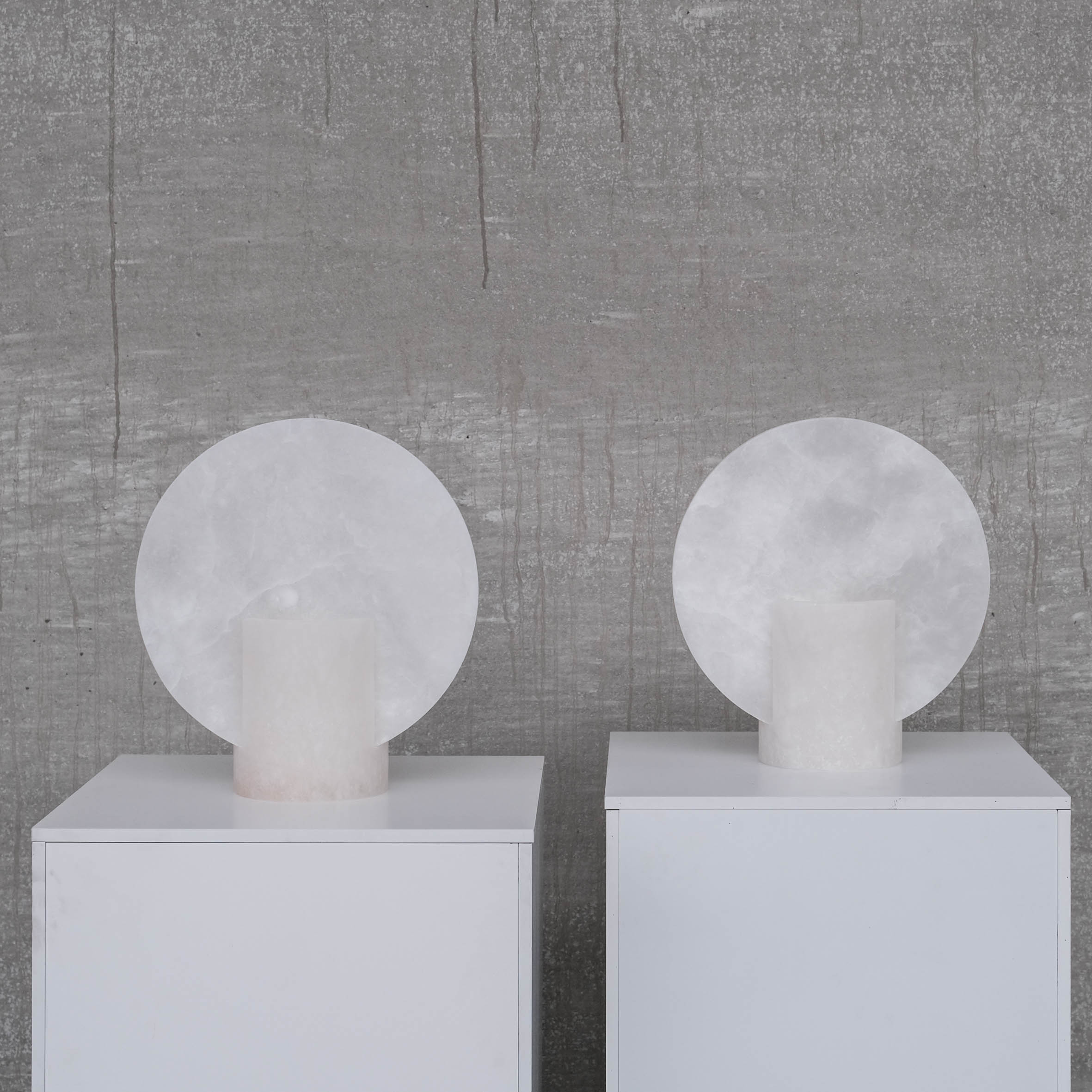 Pair of alabaster spanish table lamps