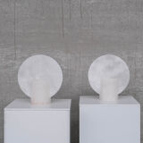Paire de lampes de table espagnoles en albâtre