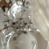 Lustre 6 feux à pampilles Louis XVI en cristal,  XVIIIème
