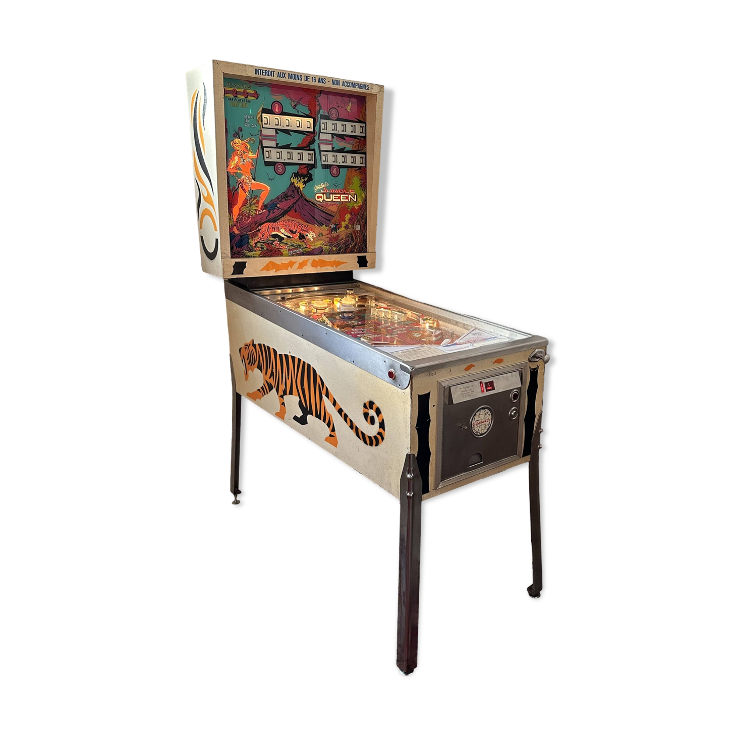 Pinball machine Jungle Queen Gottlieb USA 1977