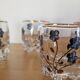 Set of 6 small hand-painted gilded glasses
