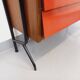 Vintage Italian modular bookcase in teak, metal and melamine