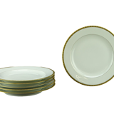 Six flat plates gold inlays by Chastagner in Limoges