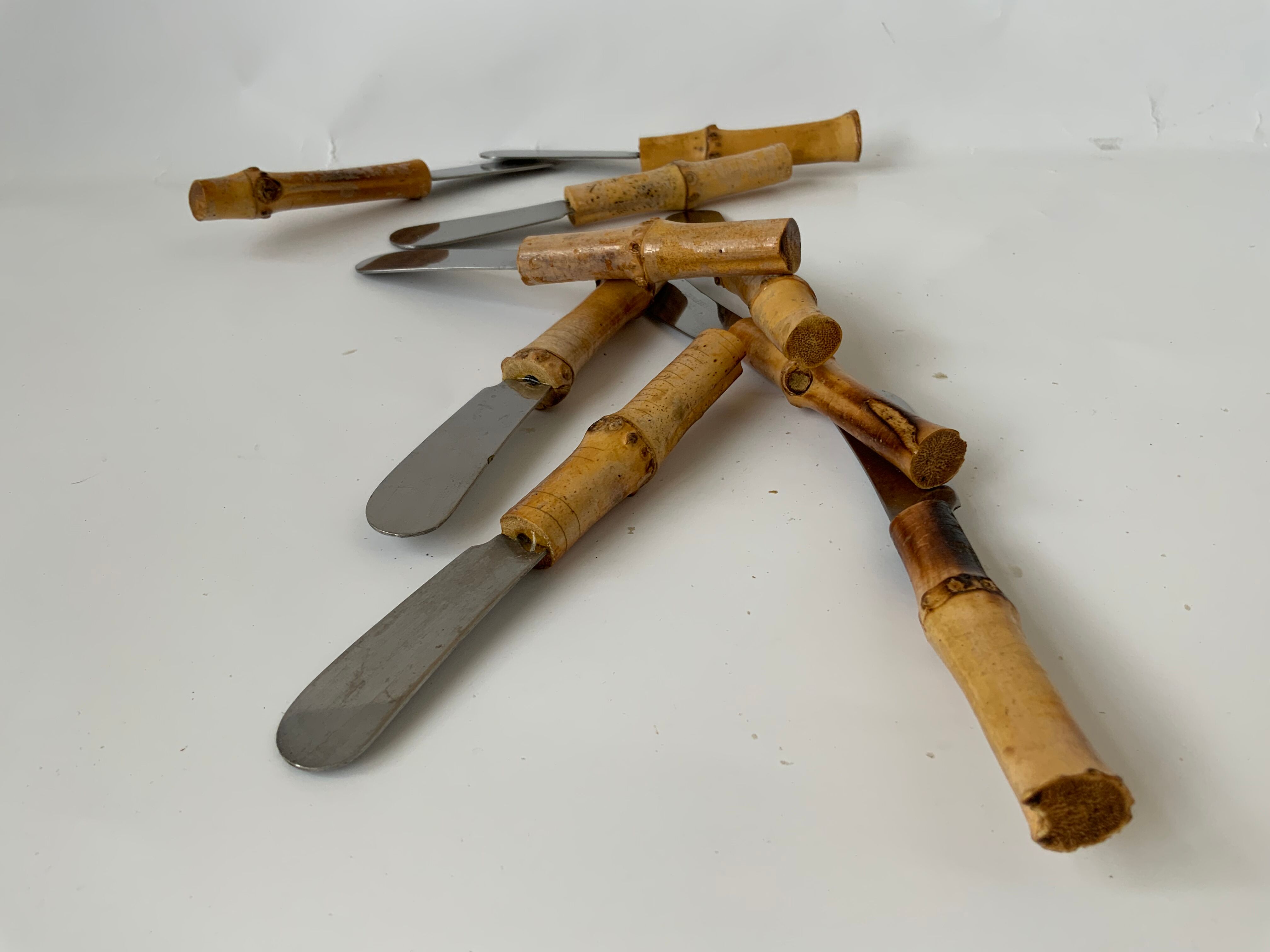 Bamboo handle knives