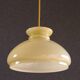 Old pendant light in pale young glass - mounted with cable and new socket