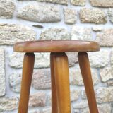 Pair of solid wood bar top stools