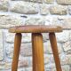 Pair of solid wood bar top stools
