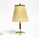 Lampe de table en laiton et teck par Kalmar, années 50