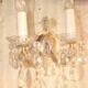 Crystal wall light with two arms from the 1960s.