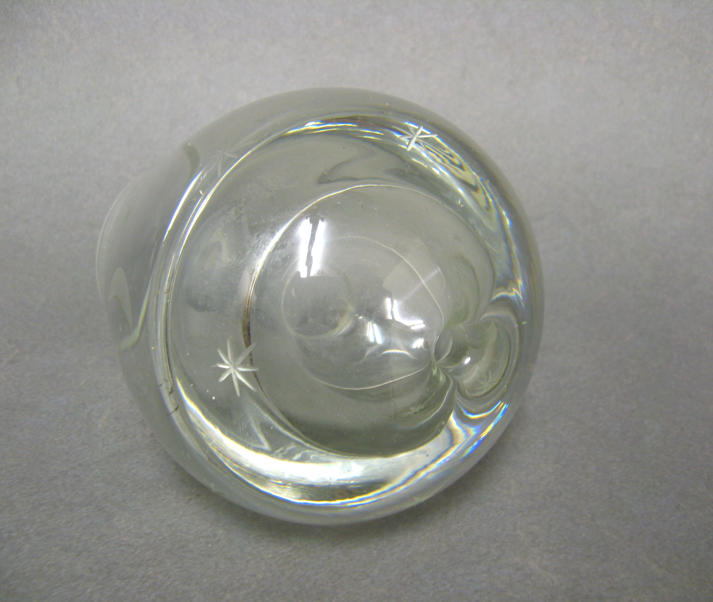 Double-sided bohemian crystal vase from the 50s/60s.