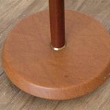 Scandinavian floor lamp in teak and leather 1960