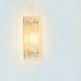 Mid Century Scandinavian Glass & Brass Wall Light by Carl Fagerlund, 1960s