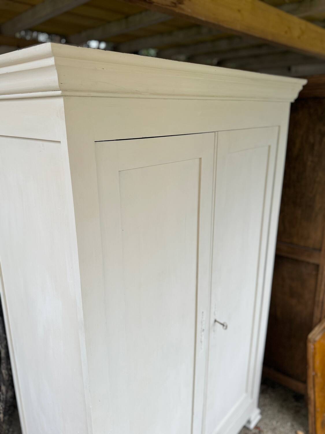 Old white wardrobe