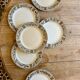 Set of 6 vintage flat plates model Elisabeth from HBCM