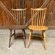 Series lot of 8 chairs bistrot Baumann modele menuet light wood dark wood