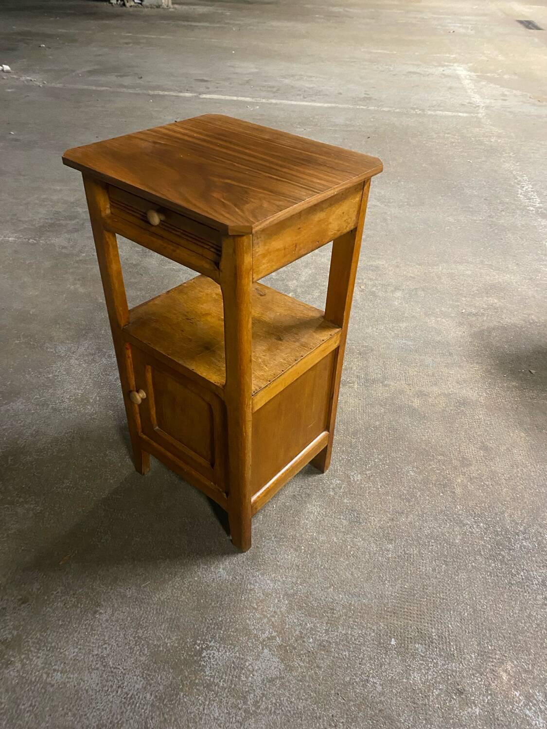 50s wooden bedside table