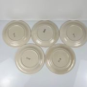 Set of 5 dessert plates Longwy, early 20th century, floral decoration.