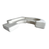 Vintage Lara Sofa in White Bouclé by Roberto Pamio for Stilwood, 1970s