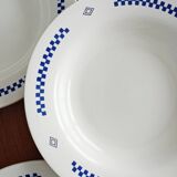 Set of 5 Lustucru deep plates