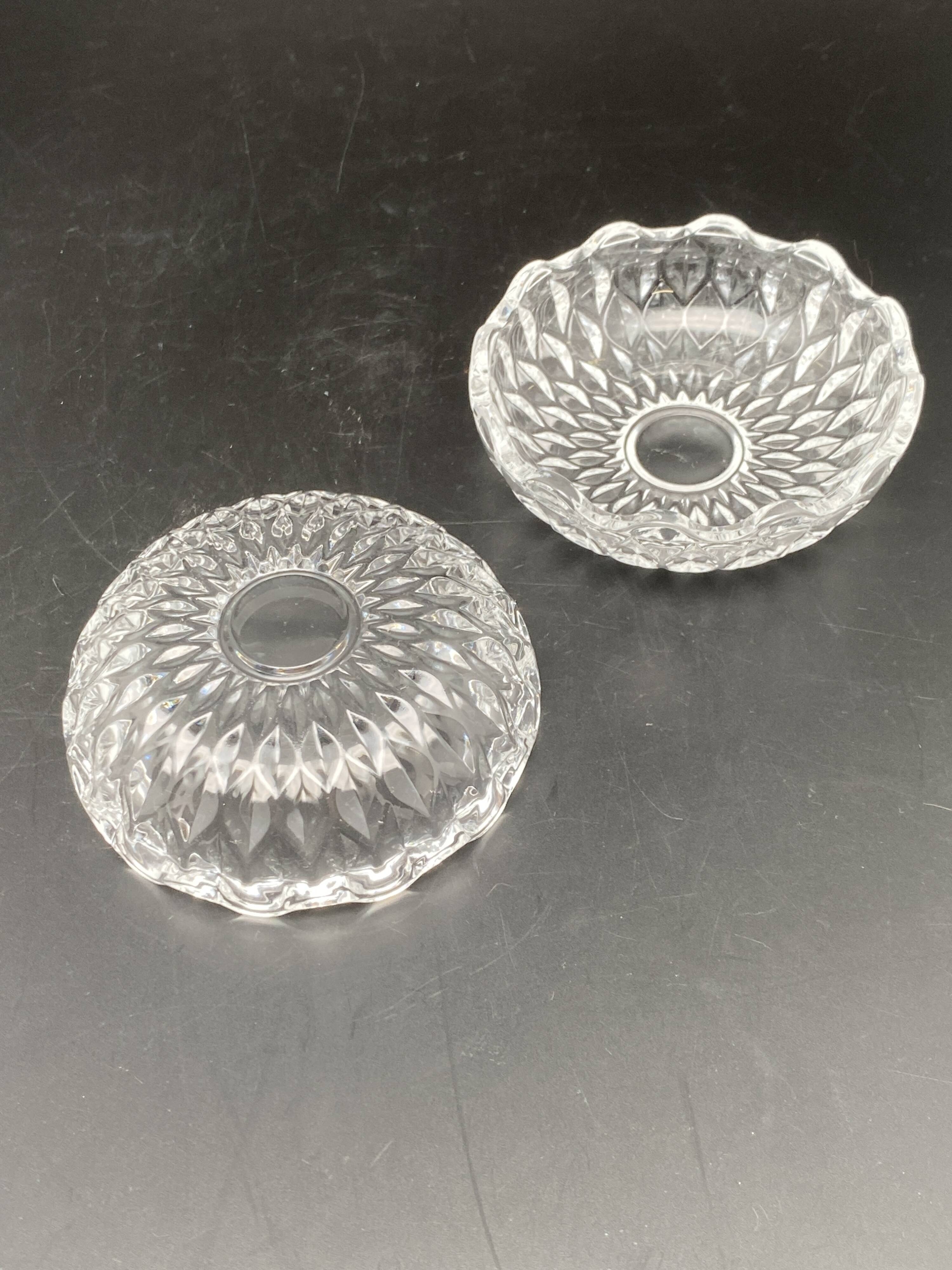 Worked glass bowls