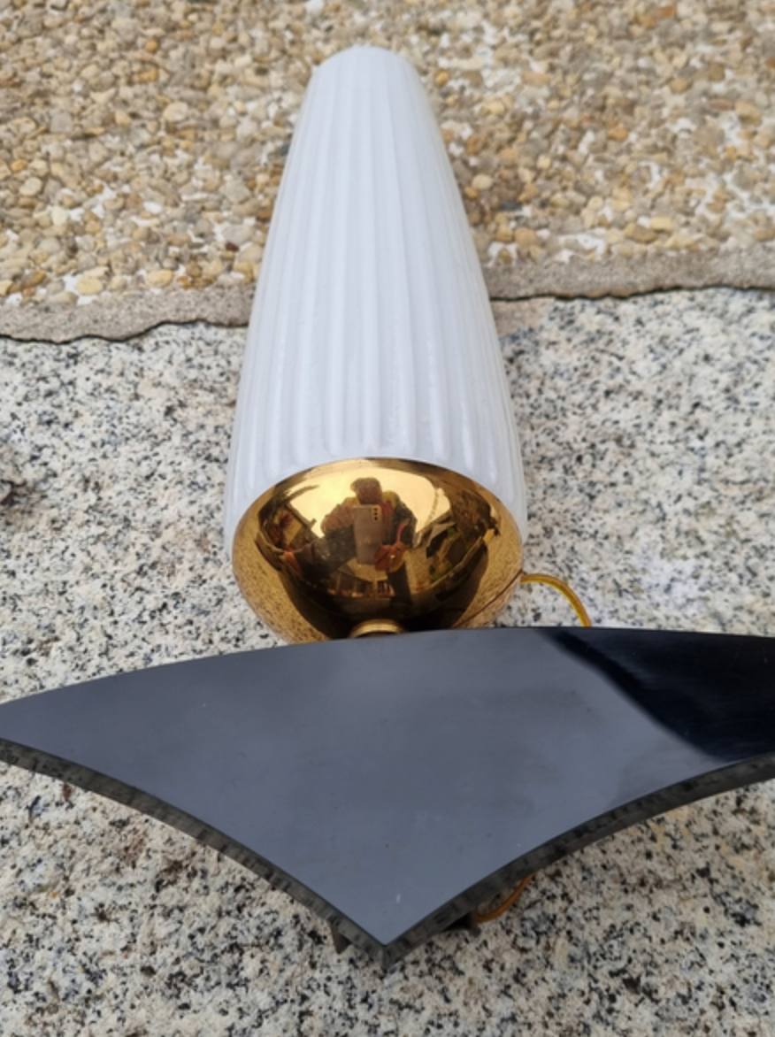 Pair of modernist wall lamps, vintage, 50s