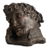 "The youth" — Claude Mary, bronze with patina, original numbered edition, 1992
