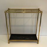 Rectangular umbrella holder in brass and cast iron. french work. around 1900