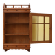 Art Deco oak wall cabinet with amber glazed door, Belgium ca. 1925
