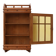 Art Deco oak wall cabinet with amber glazed door, Belgium ca. 1925