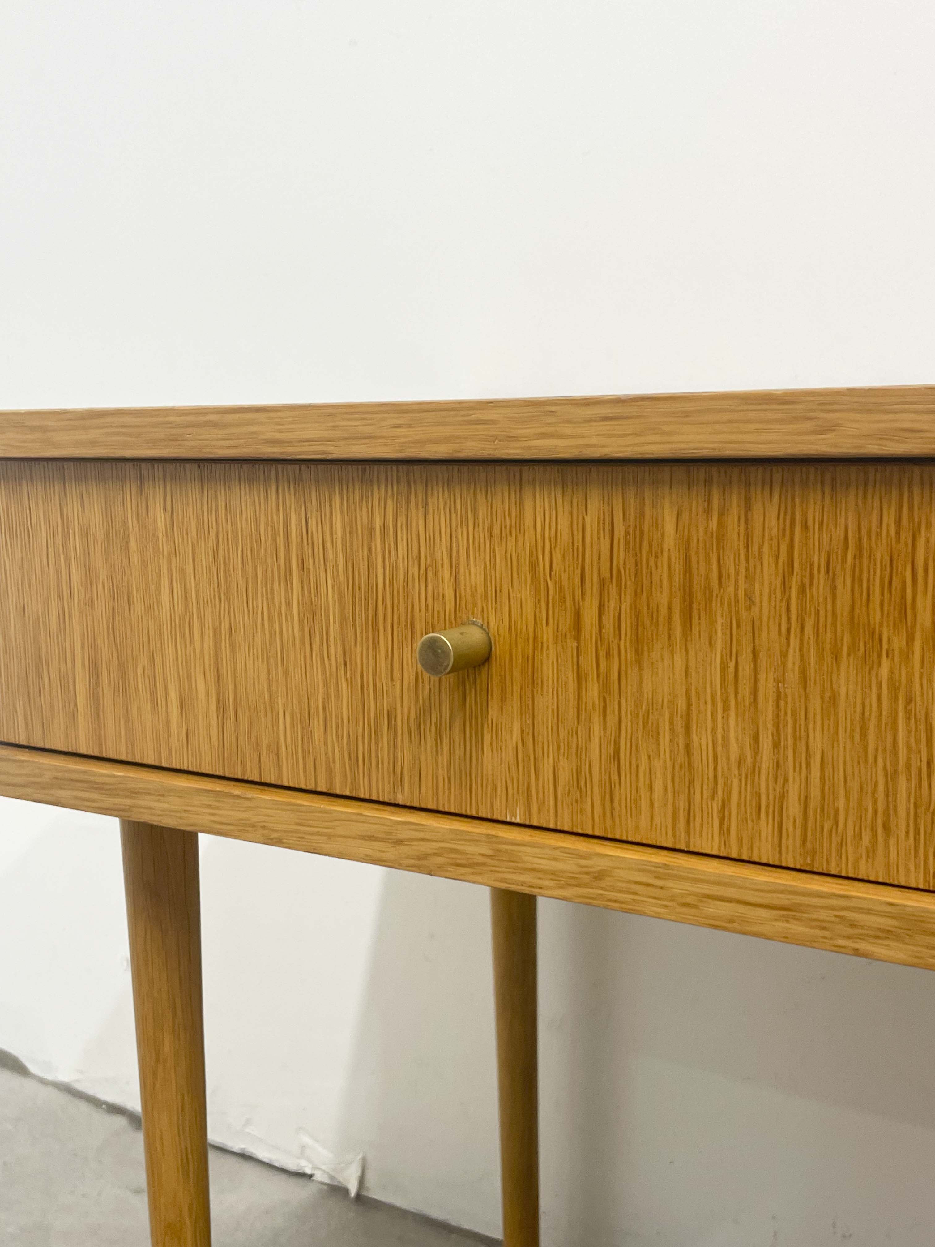 Vintage wooden bedside tables.