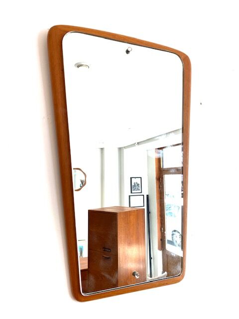 Teak trapeze mirror circa 1960