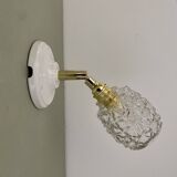 Vintage tulip wall lamp in molded glass