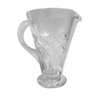 Engraved glass pitcher