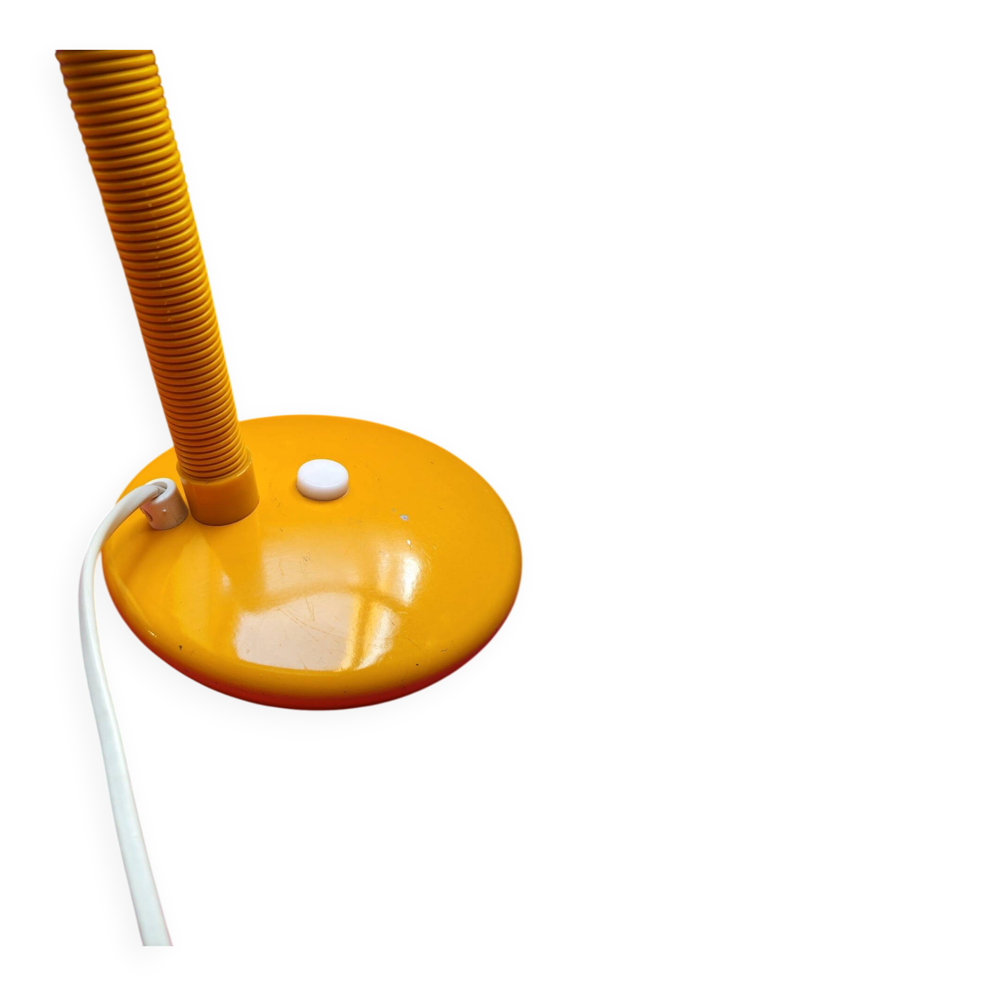 Vintage yellow desk lamp with flexible gooseneck - 1970s