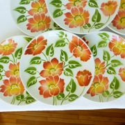 6 Moulin des Loups Orchies Ontario pattern dessert plates 210686