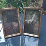 Pair of small copper frames