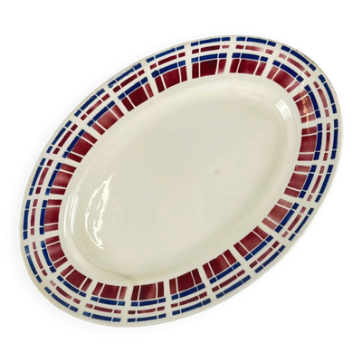 Plat ovale Badonviller, modèle ''Écossais'', Art déco, 1930