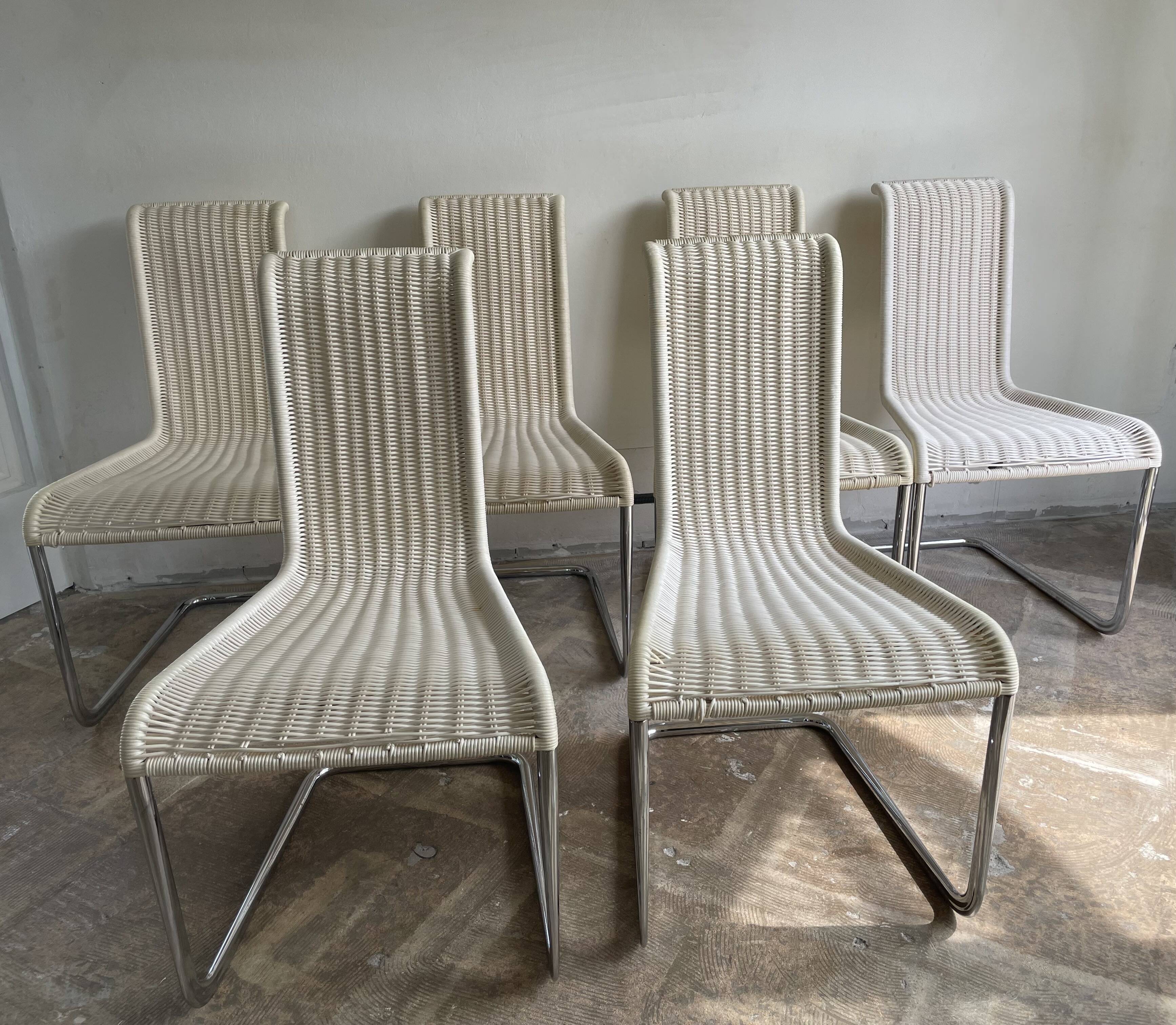 Six B20, cantilever chairs (Kragstuhl) by Alex Bruchhäuser for Tecta