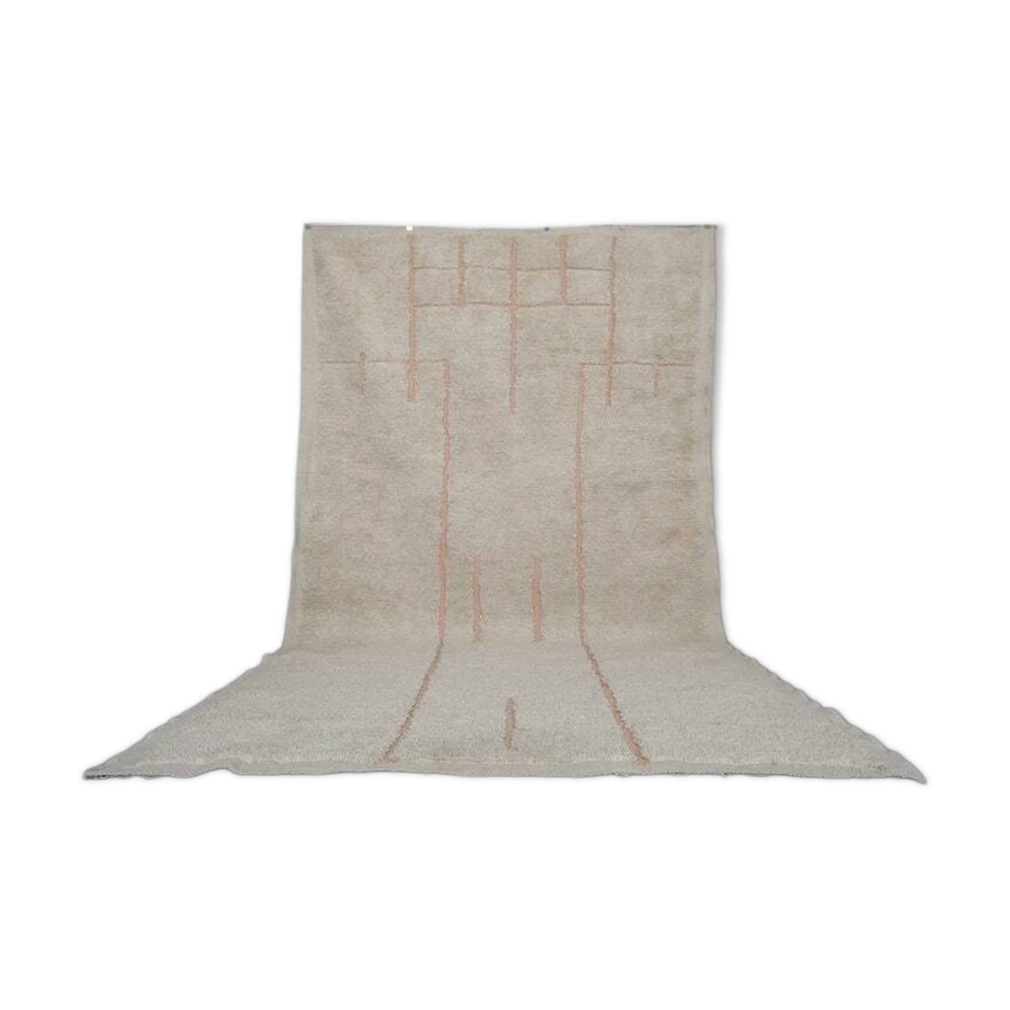 Moroccan ivory rug - Plain cream rug 150/250cm