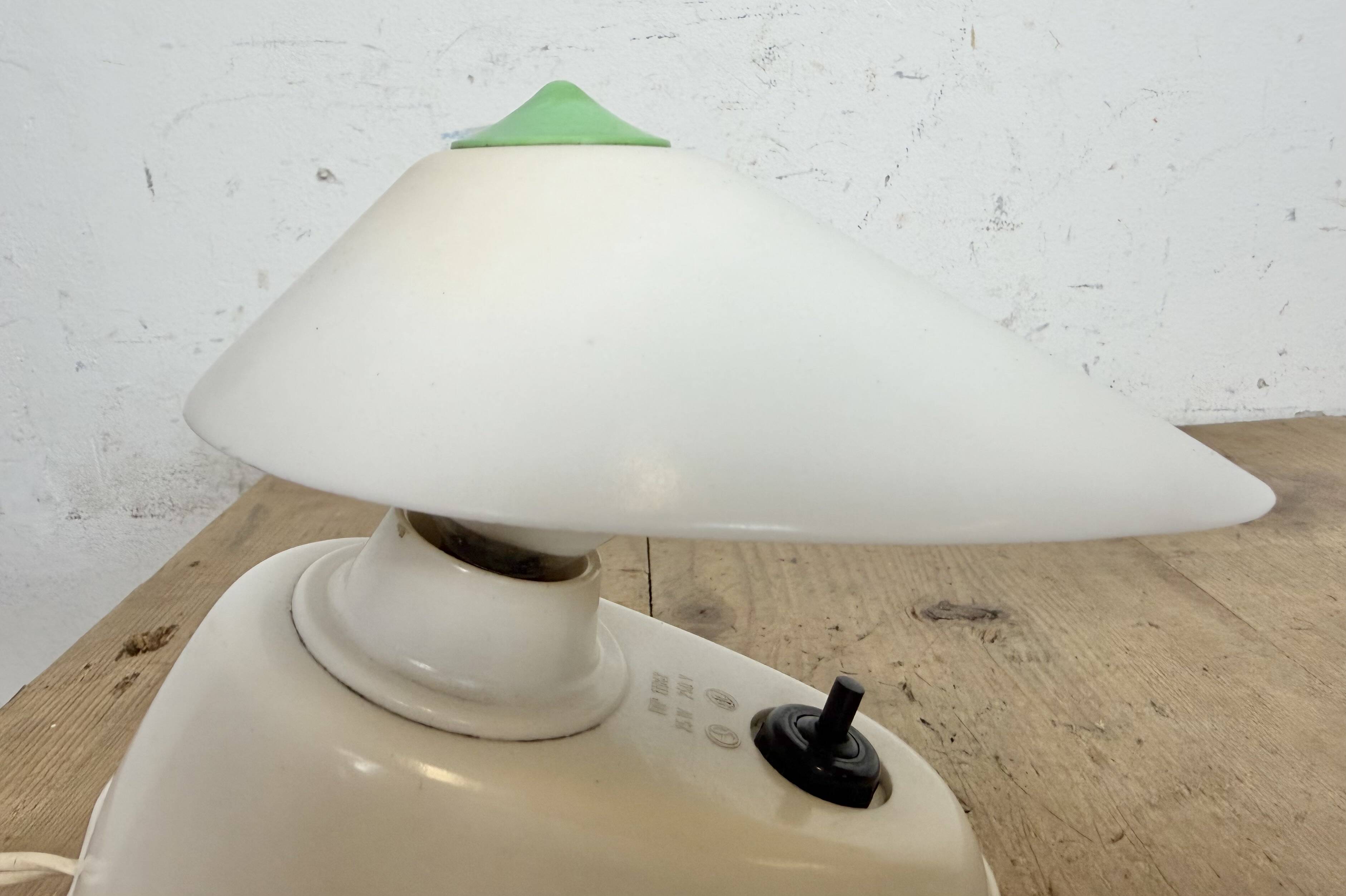Vintage White Bakelite Table Lamp, 1950s