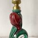 Pair of flower slip lamps