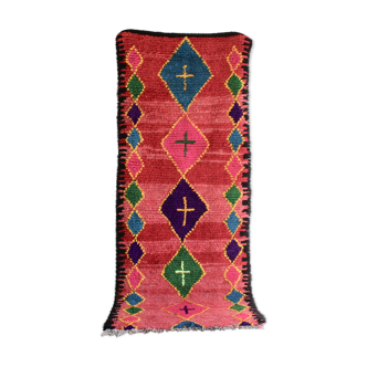 Cherry red azilal carpet - 230x95cm